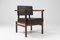 Executive Chairs in Black Leather attributed to Wim Den Boon, 1950s, Image 2