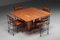 Red Travertine Il Collonato Dining Table attributed to Mario Bellini for Cassina, 1970s 3