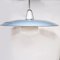Large Vintage Metal and Opal Glass Pendant Ufo Ceiling Light attributed to Philips, 1950s 3