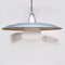 Large Vintage Metal and Opal Glass Pendant Ufo Ceiling Light attributed to Philips, 1950s 2