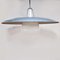 Large Vintage Metal and Opal Glass Pendant Ufo Ceiling Light attributed to Philips, 1950s 4