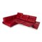 Red Leather Planopoly Corner Sofa from Himolla 3