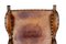 Poltrone in quercia intagliata e pelle, fine XIX secolo, set di 2, Immagine 8