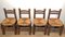 French Brutalist Dining Chairs by Charles Dudouyt, 1960s, Set of 4 2