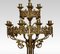 Large 19th Century Gothic Revival Brass Candelabras, Set of 2, Image 4
