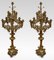 Large 19th Century Gothic Revival Brass Candelabras, Set of 2 3