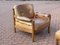 Leather Lounge Chair with Footstool, 1960s, Set of 2, Image 2