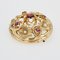 18 Karat 20th Century French Garnet Fine Pearl Yellow Gold Brooch, 1890s, Image 6