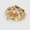 Broche 18 Carat en Or Jaune et Perle de Grenat, France, 1890s 8