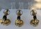 Brass Wall Sconces attributed to John Devoluy, 1950s, Set of 3 6