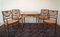 Vintage Games Table with Matching Bergere Chairs, Set of 5, Image 1
