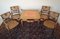 Vintage Spieltisch mit passenden Bergere Stühlen, 5 . Set 4
