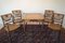 Vintage Games Table with Matching Bergere Chairs, Set of 5 3