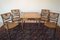 Vintage Games Table with Matching Bergere Chairs, Set of 5, Image 3