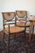 Vintage Spieltisch mit passenden Bergere Stühlen, 5 . Set 5