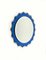 Cobalt Blue Sunburst Wall Mirror in the style of Fontana Arte, Italy, 1960s 11