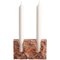 Red Travertine Sculpted Candleholder by Sanna Völker 2