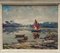 Leopold Pernes, Barca a vela rossa bretone, olio su tela, Immagine 2