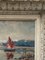 Leopold Pernes, Breton Red Sailing Boat, Oil on Canvas 10