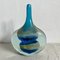 Blaue Fisch Vase von Mdina 1