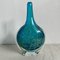 Blue Fish Crackled Vase from Mdina, 1970s 8