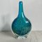 Blue Fish Crackled Vase von Mdina, 1970er 8
