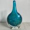 Blue Fish Crackled Vase von Mdina, 1970er 7