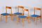 Blue and Brown Dining Chairs, 1950s, Set of 4, Image 5