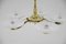 Large Art Nouveau Brass and Glass Chandelier, 1910s, Image 10