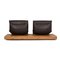 Brown Leather Free Motion Edit 3 Loveseat from Koinor 10