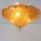 Flush Mount Gold Murano Glass from Vistosi, Italy, 1970s 8