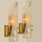 2-Shade Brass and Murano Glass Wall Lights attributed to J.T. Kalmar, 1960s, Set of 2 7