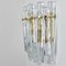 Ice Glass and Brass Wall Sconce attributed to Kinkeldey, 1970s 10