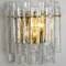 Ice Glass and Brass Wall Sconce attributed to Kinkeldey, 1970s 8