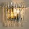 Ice Glass and Brass Wall Sconce attributed to Kinkeldey, 1970s 11