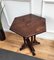 Antique Italian Hexagonal Walnut Side Table Stool with Carved Legs Animal Feet, 1890s 4