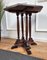 Antique Italian Hexagonal Walnut Side Table Stool with Carved Legs Animal Feet, 1890s, Image 6