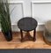 French Empire Gueridon Side Table with Tripod Columns Brass and Marble Top, 1890s, Image 6