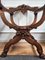 Italian Savonarola Chair in Carved Walnut, 1900 5