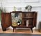 Mid-Century Italian Regency Italian Walnut, Burl & Mirror Dry Bar Cabinet, 1950s, Image 2