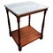 Mid-Century Italian Modern Wood and White Marble Top Work or Side High Table, 1930s 1