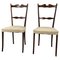 Mid-Century Modern Italian Walnut & Upholstered Dining Chairs, 1950s, Set of 6 1
