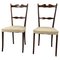 Mid-Century Modern Italian Walnut & Upholstered Dining Chairs, 1950s, Set of 6, Image 1