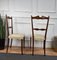 Mid-Century Modern Italian Walnut & Upholstered Dining Chairs, 1950s, Set of 6 4
