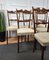 Mid-Century Modern Italian Walnut & Upholstered Dining Chairs, 1950s, Set of 6 8