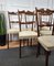 Mid-Century Modern Italian Walnut & Upholstered Dining Chairs, 1950s, Set of 6, Image 8