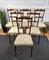 Mid-Century Modern Italian Walnut & Upholstered Dining Chairs, 1950s, Set of 6 2