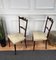Mid-Century Modern Italian Walnut & Upholstered Dining Chairs, 1950s, Set of 6 6