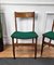 Mid-Century Modern Italian Walnut & Upholstered Dining Chairs, 1950s, Set of 6, Image 6