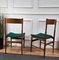 Mid-Century Modern Italian Walnut & Upholstered Dining Chairs, 1950s, Set of 6 8